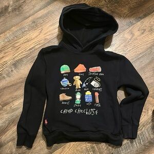 Boys hoodie Polo by Ralph Lauren Black Sweatshirt Classic Style size M